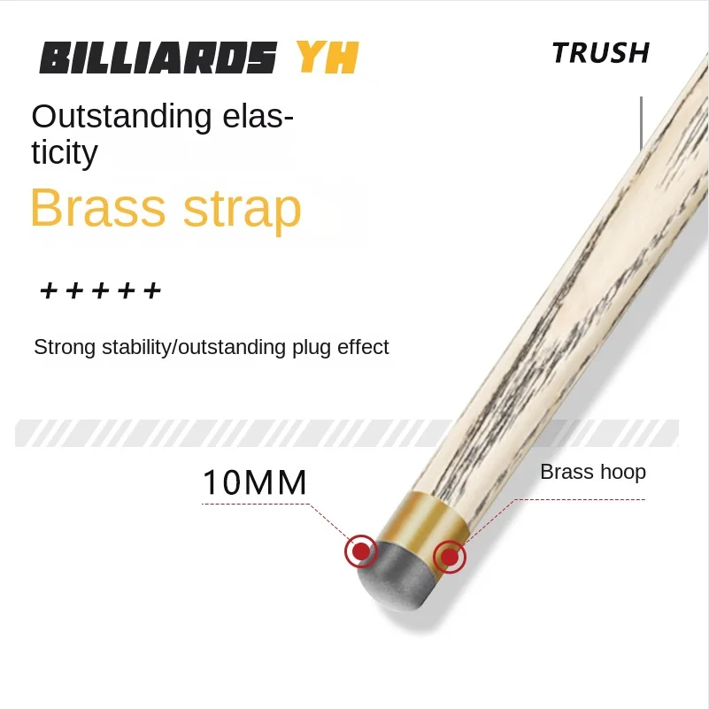 SMALL HEAD BALL ROD Ashwood 1/2 Split Beginner Snooker 10MM Z-03