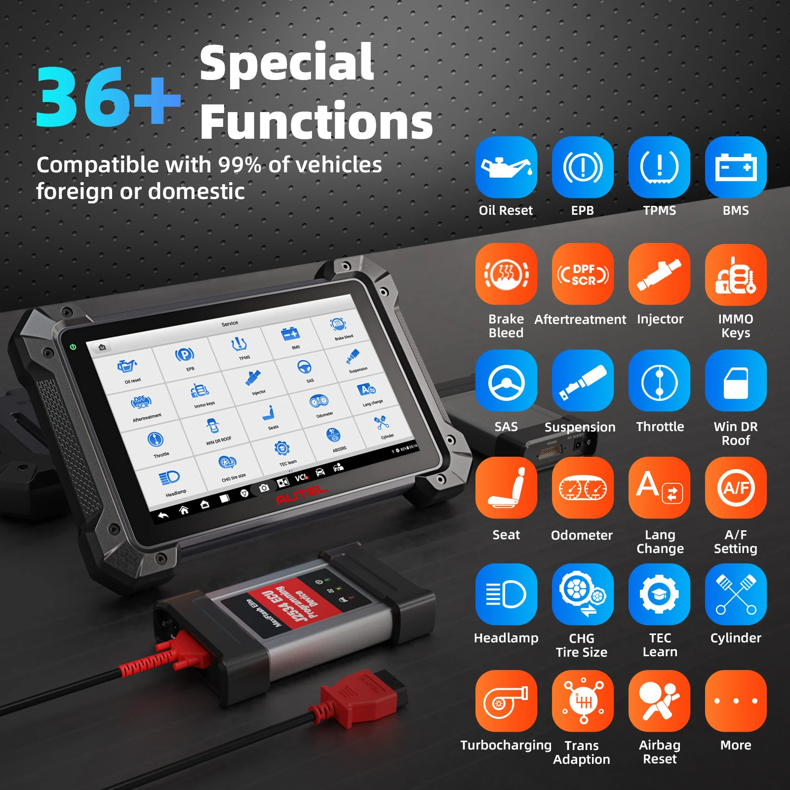 Autel MaxiCOM MK908PRO II Car Diagnostic Tools J2534 Programmer OBD2 Scanner ECU Programming Coding AutoScan 2.0