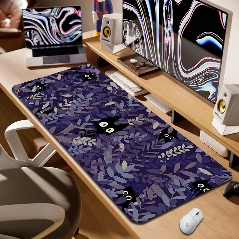 

Plant Grass Cat Mousepad Large Cute Kawaii Mouse Pad Speed Keyboard Mat Gamer Deskmat XXL Game Mouse Mats Gaming Table Carpet