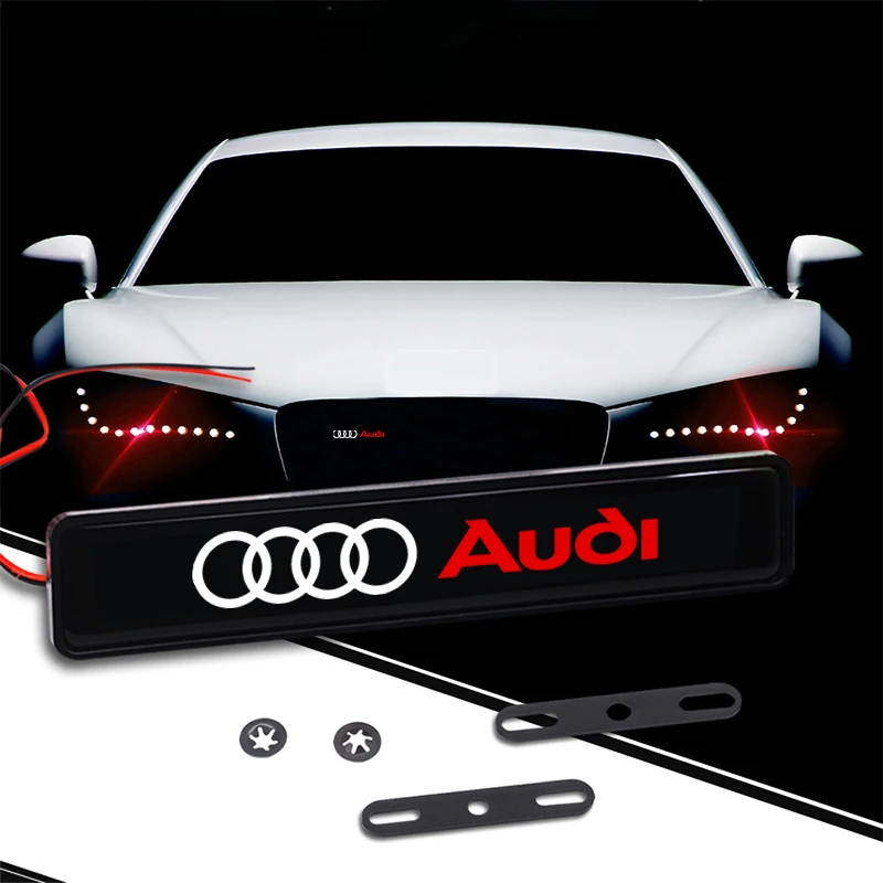 Auto Griglia Anteriore Sticker Badge Car Head Grill Emblem Led Light Accessori Auto Per Audi S5 S6 S7 S4 S8 Tt Tts A4 B8 A3 B6 A6