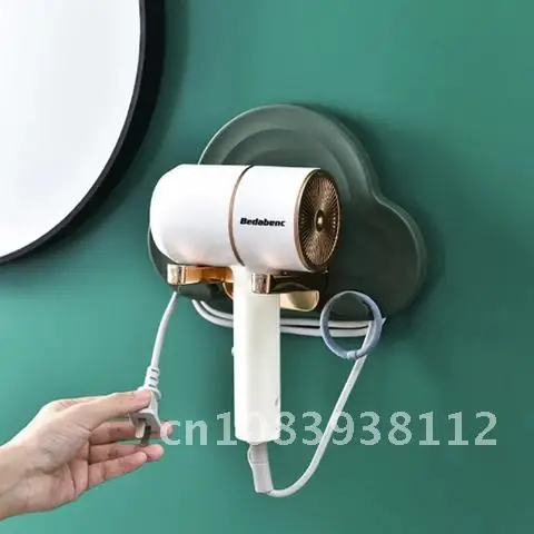 

Hair Dryer Shelf Foldable Cloud Stand Toilet Hair Dryer Hanger Perforated Bathroom Storage Rack