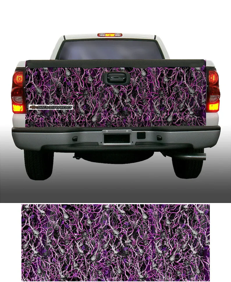

Obliteration skull pink camouflage tailgate wrap vinyl graphic decal