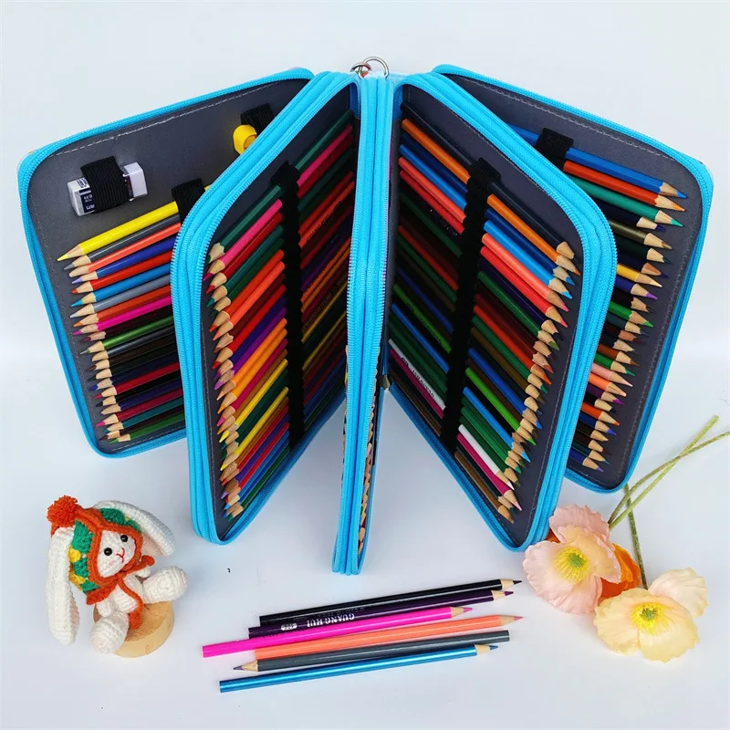 Dropship 1pc Portable Colored Pencil Case, 120 Slots Colored