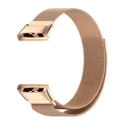 Magnetic Milanese Loop Replacement Wristband Bracelet for Mi Watch Lite 3 (Rose Gold)