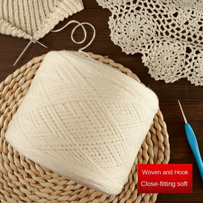 500g/Ball Knitting Cotton Yarn Thread Non Bleached Raw Algodon Line Baby Children's DIY Handknitting Scarf Sweaters Freeshipping 4