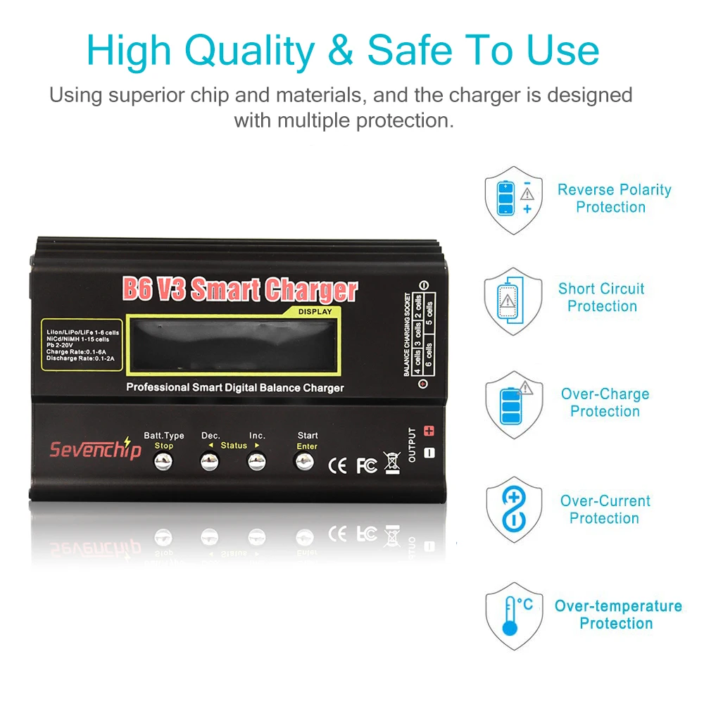 IMAX ͸  LiHv Lipo NiMh Ƭ ̿ Ni-Cd  RC  Lipro 뷱 ,  12V 6A , B6 V3 80W 6A