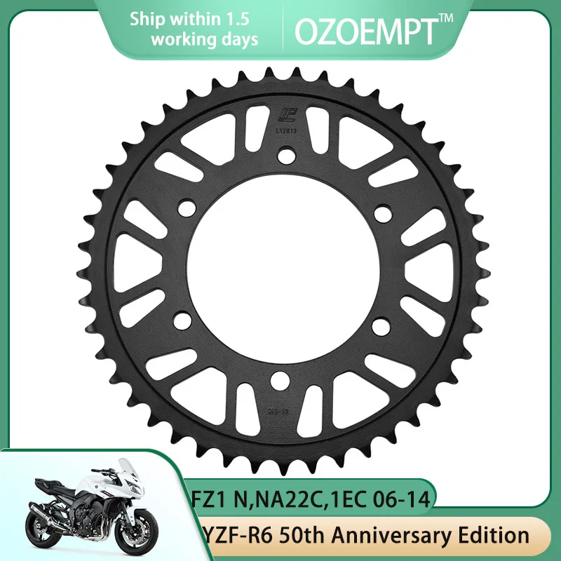 

OZOEMPT 530-45T Motorcycle Rear Sprocket Apply to 1000 SF YZF-R6 YZF-R6 50th Anniversary Edition FZ1 N,NA22C,1EC 06-14