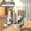 Hanging gravity pet feeder and water dispenser