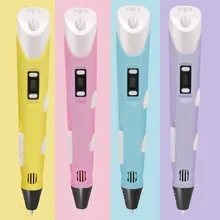 3Pcs 3D Printing Pen DIY Three-dimensional Painting Children Toys Fun Camouflage With LCD Screen Compatible PLA Filament Gift