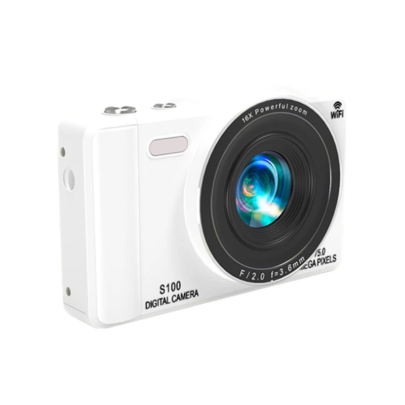 מצלמה דיגיטלית 5K עם זום אופטי 16x, עדשת 75 מגה פיקסל, HD 5K, אוטופוקוס, נסיעות בחוץ, מצלמת מראה, מתאימה לצעירים