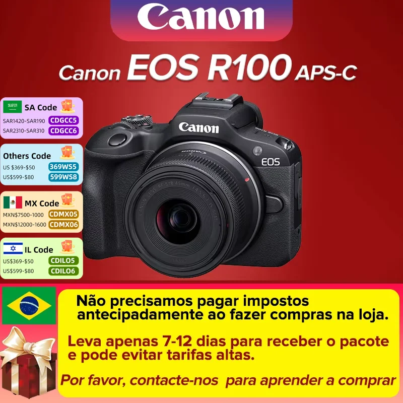 Canon EOS R100 APS-C Mirrorless Digital Camera New Entry Level Product Launches With RF-S 18-45MM Lens Kit digital camera