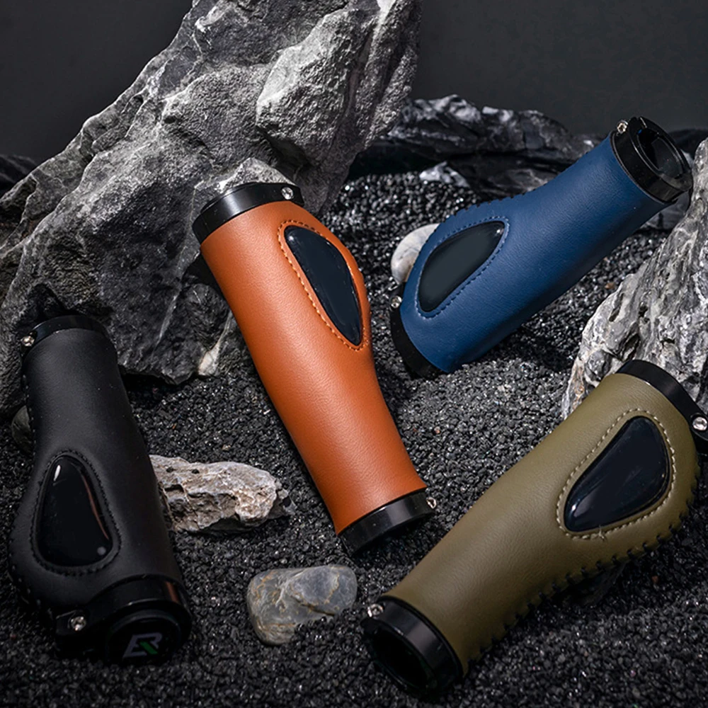 Bike Fiber Leather Grips Dead Fly Bike Grips Accessories Brown Leather Anti-Slip Handlebar Covers bicycle handlebar grips,bicycle accessories,bike handlebar grips,bike handle grips