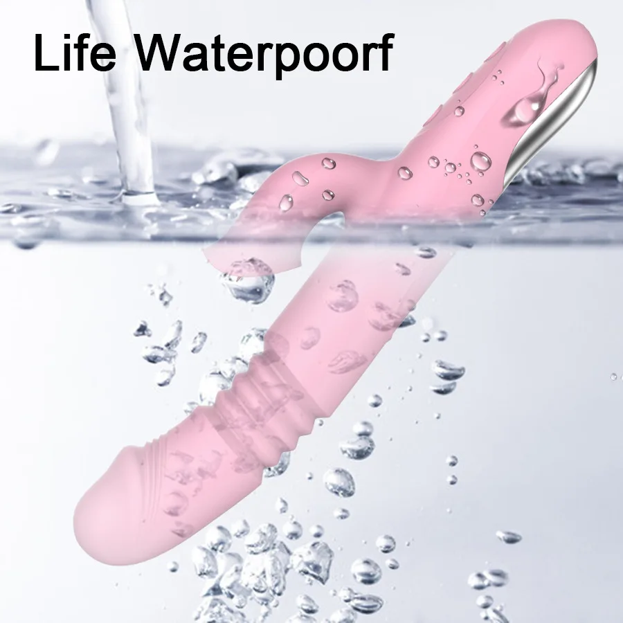 Sex Toy 2 In 1 Licking Vibrators Clitoris Stimulator G-Spot Powerful Heating Vibration Dildo Wand Female Nipple Clit Adult Sex Toys