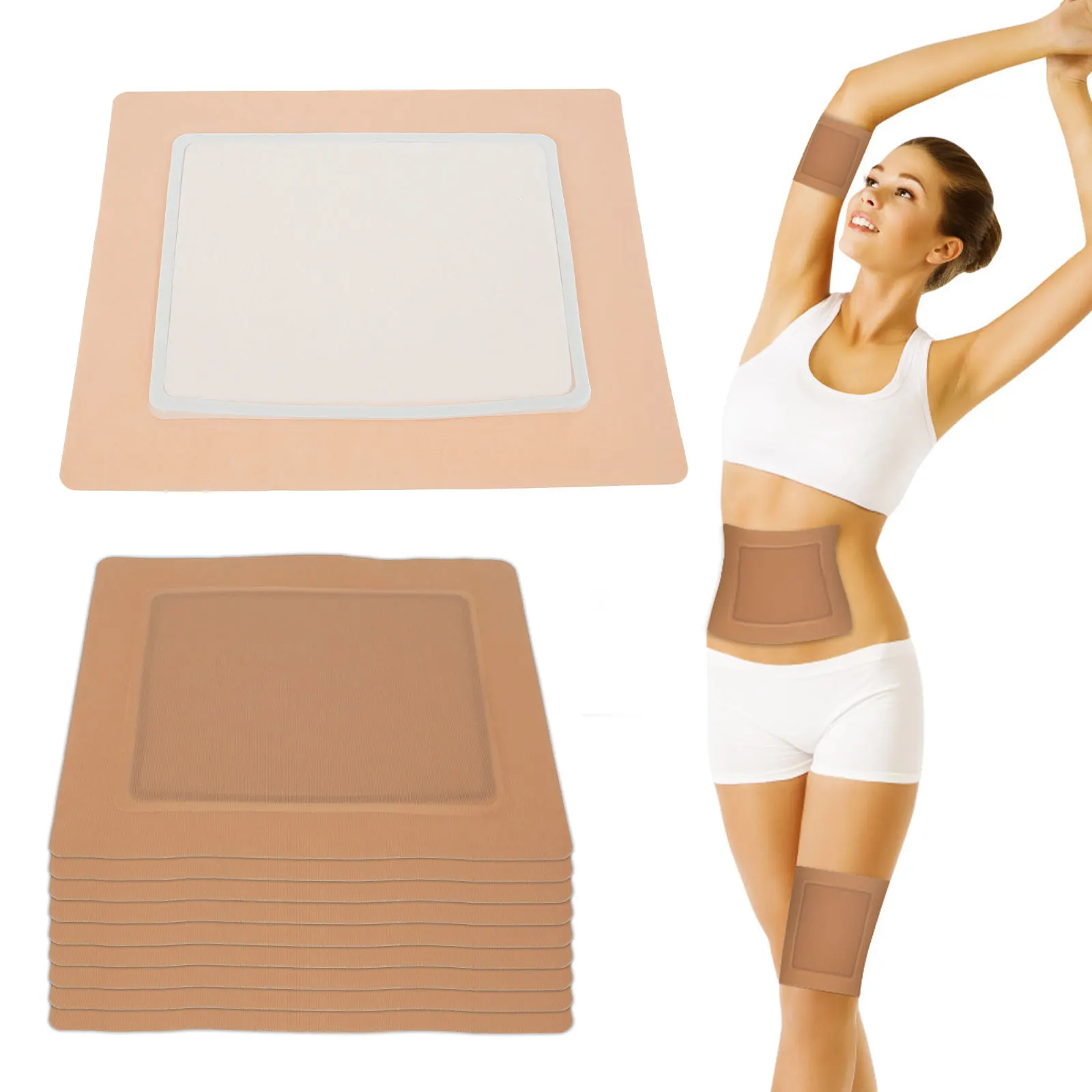 

10Pcs Waist Essential Oil Pack Set Self-Adhesive Essential Oil Wrap Leakproof Oil Pack Wrap Soft Breathable Cotton Oil Pack