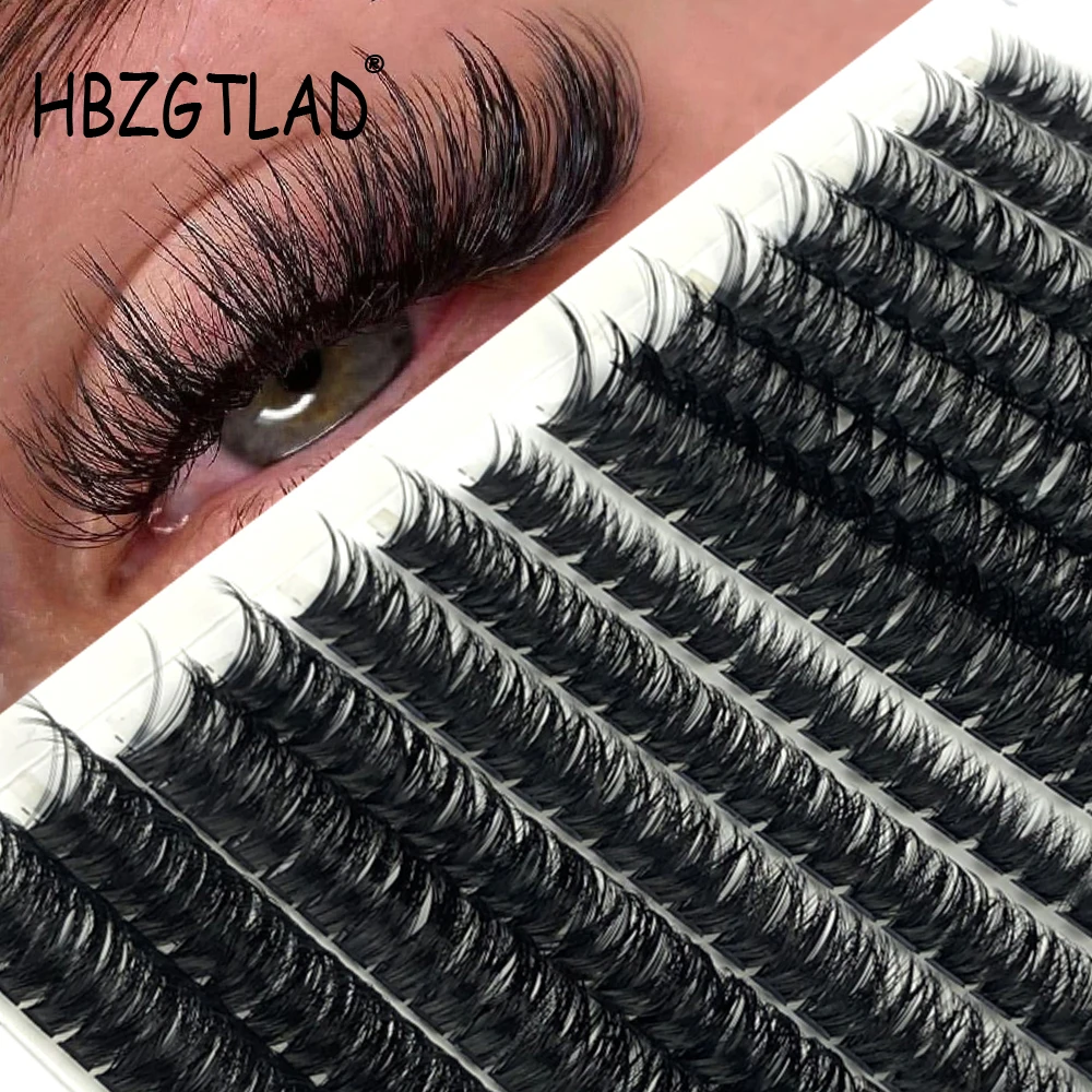 HBZGTLAD 280 bundle 10D 60D 80D natural style handmade eyelash bundle 3D mink eye eyelash cluster eyelash extension false eyelas