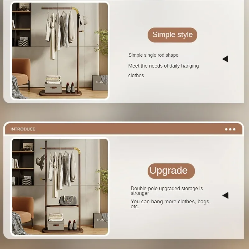 Solid Wood Coat Rack Versatile Hat Coat Hanger Storage Stand Multiple Sections Drying Rack Bag Shoe Organizer for Bedroom