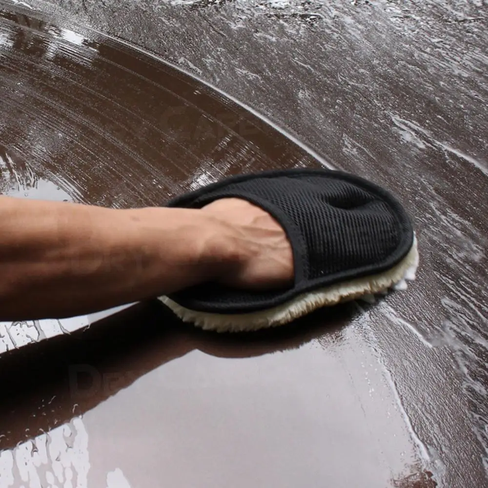 

Microfiber Wool Soft Automotive Car Washing Cleaning Glove 25*16cm Cleaning Car Cleaning Brush Motorcycle Washer Care Car Wash