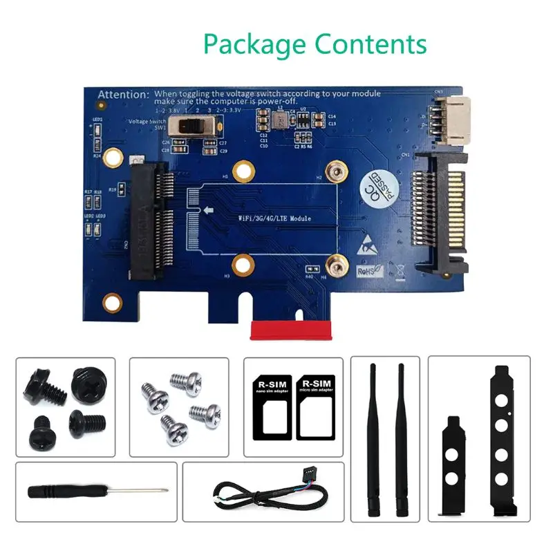 

Беспроводная карта адаптера Mini PCI-Express to PCI-E 1X для WindowsXP 7 8 10