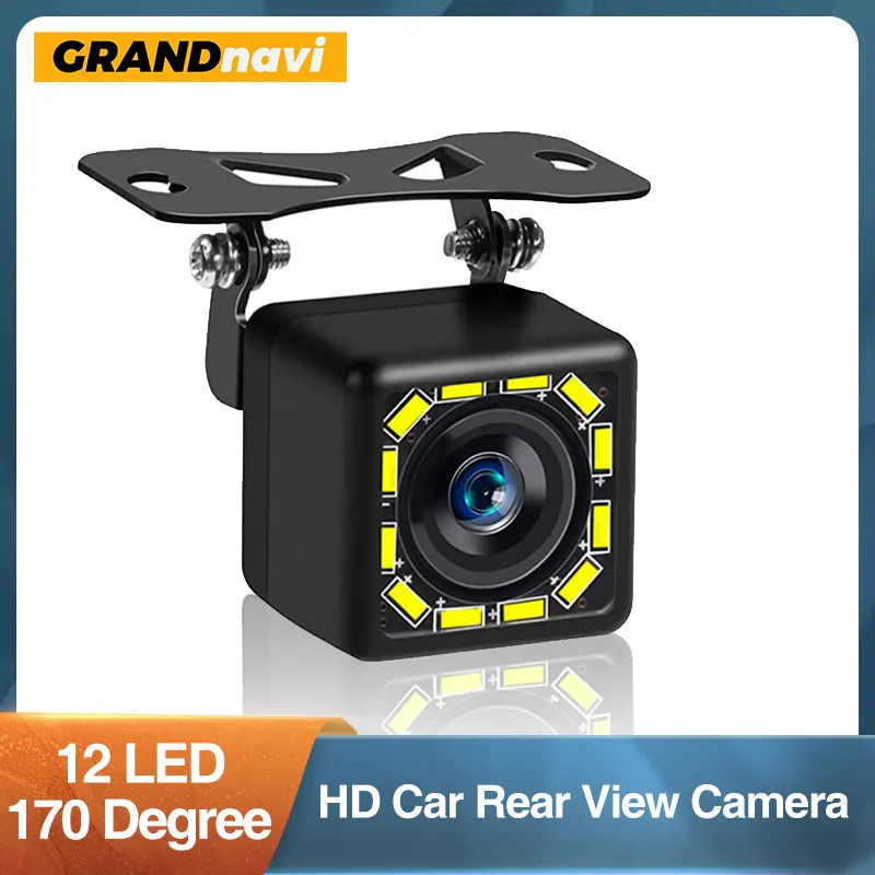 Grandnavi Car Backup Camera Rear View Camera Ultra HD 12 LED Night