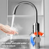 Fudeer robinet de chauffe-eau électrique de cuisine 3400W 220V robinet de chauffage insant Geyser de chauffage d'eau sans réservoir avec affichage numérique 5