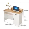 Modern Reception Desk,with Lockable Drawers, Great Space Saver Receptionist Desk, for Salon Reception Checkout Office(Gray 1) 2