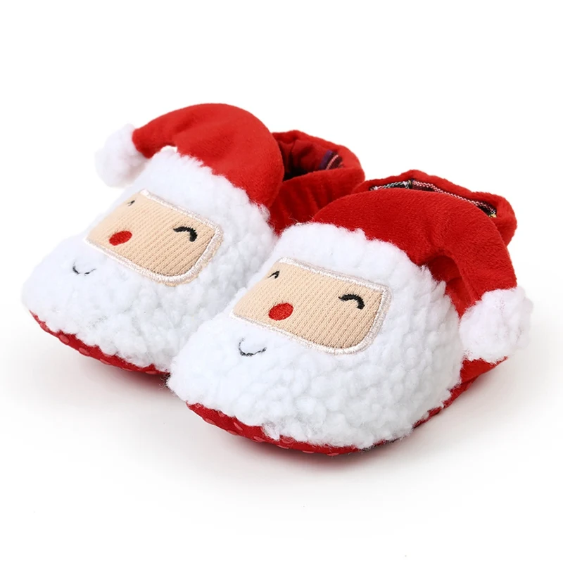 

Adorable and Festive Christmas Shoes for Baby Boys and Girls Warm and Soft Winter Slippers for Your Little Baby 0-18 months