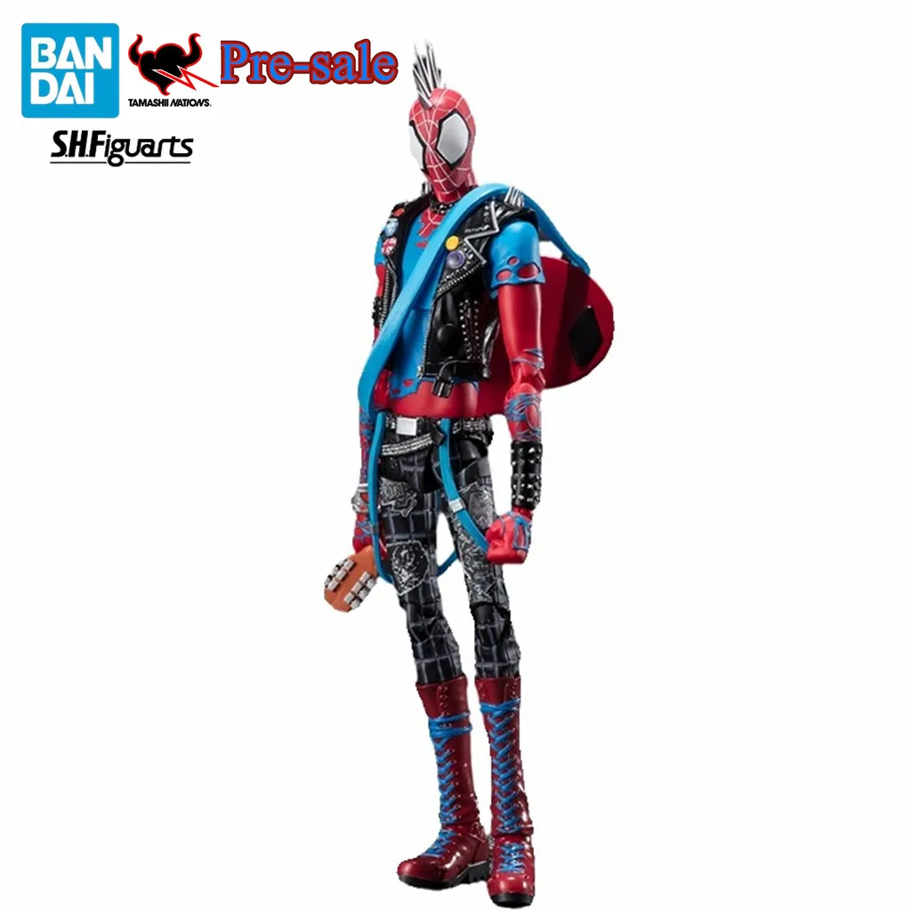 Originale Bandai S.H. Figuards Spider Punk Spider-Man Attraverso Il Spider-Verse Anime Action Mobile Doll Figure Toys Pvc Model Gift