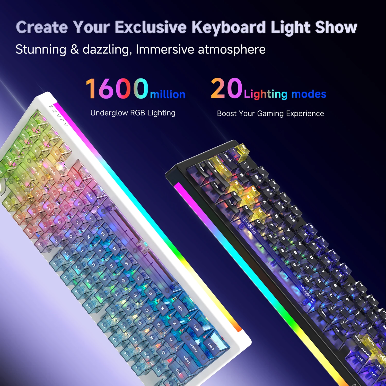 AJAZZ AK820 V2/V2PRO 82키 트리플 모드 유선/블루투스/2.4G 기계식 키보드(디스플레이 포함), 사무실 및 게임용으로 적합