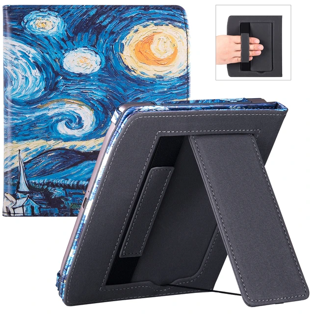 Pocketbook InkPad Color 2/Pocketbook InkPad 4 Case with Stand - PU Leather  Sleeve Cover with Two Hand Straps and Auto Sleep/Wake - AliExpress