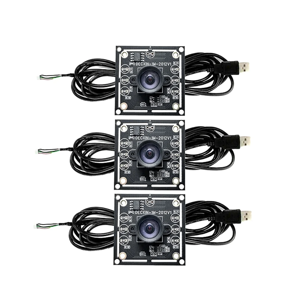 USB 프리 드라이버 수동 초점 카메라 모듈, WinXP, 7, 8/10 용 케이블 2 개, 100 도 카메라 모듈, 1MP OV9732, 1280x720, 3 개 계량기