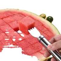 Stainless Steel Watermelon Cutting Tool Functional Watermelon Fork Slicer Slicing Tool for Melons Fruit Fork Kitchen Gadgets 5