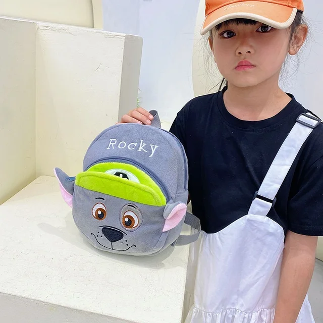 New Paw Patrol Backpacks Anime Figures Skye Rocky Rubble Marshall Chase Plush Backpack Boys Girls Toy Bags Kids Toys Child Gifts 2