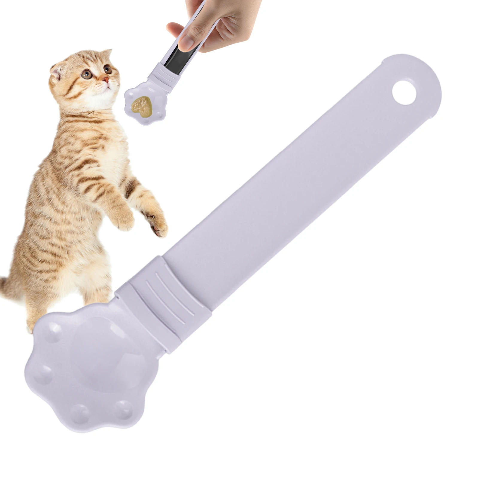 

Cat Strip Feeder Cat Strip Cat Snack Scoop Squeeze Spoon Lickable Cat Food Dispenser With Long Handle Cat Treats Spoon For Wet