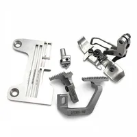 SIRUBA 988 PEGASUS EX JACK 798 Overlock Guage Set 5 Thread Needle Plate Clamp Presser Foot Feed Dog Industrial Sewing Machine 1