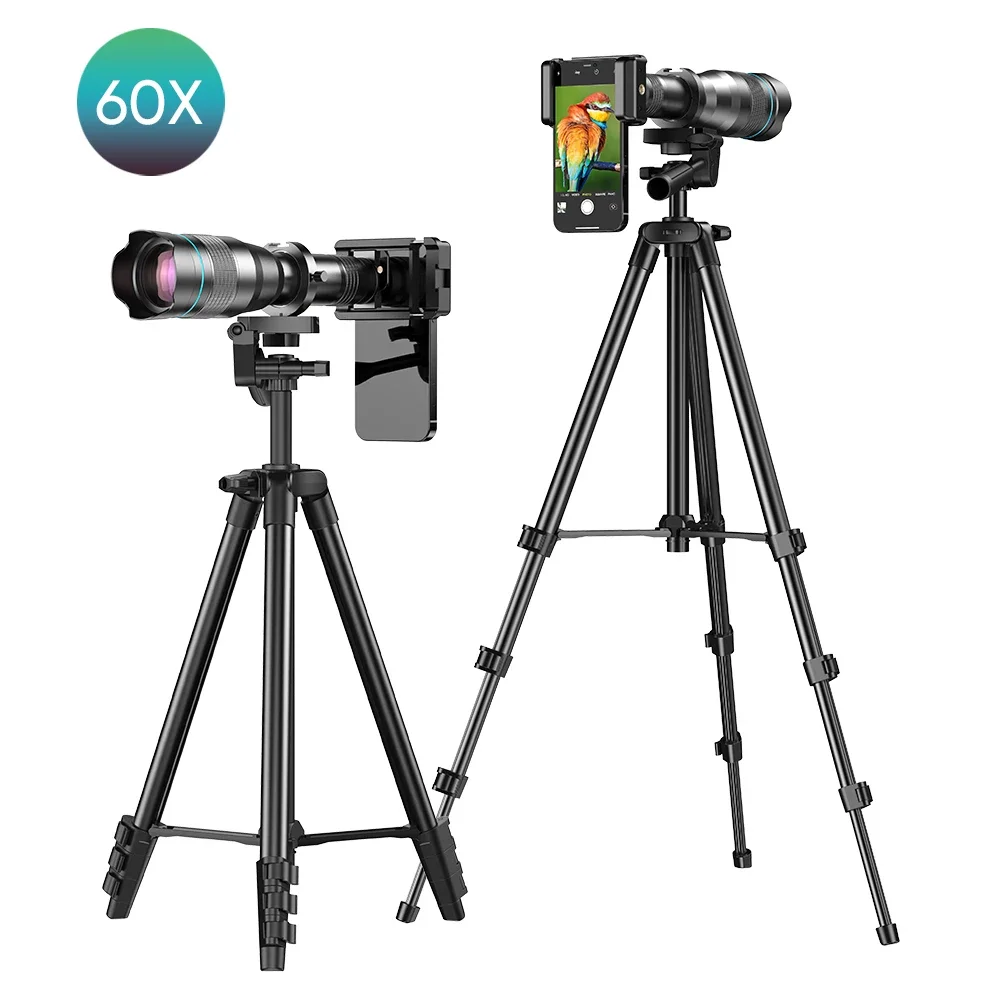 Apexel Новый 60X высокомощный телескоп 4K Профессиональный Телескопический фотообъектив для фотоаппарата для наблюдения за звездами и кемпинга мощный Монокуляр
