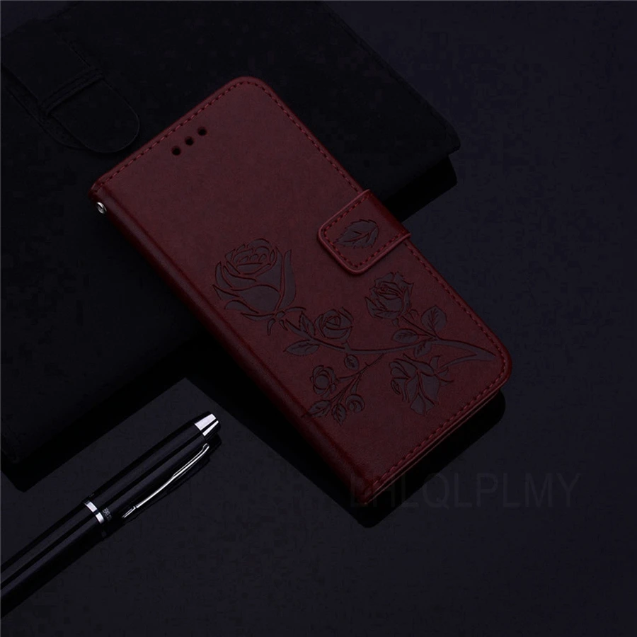 Rose Leather Wallet Flip Phone Case Cover