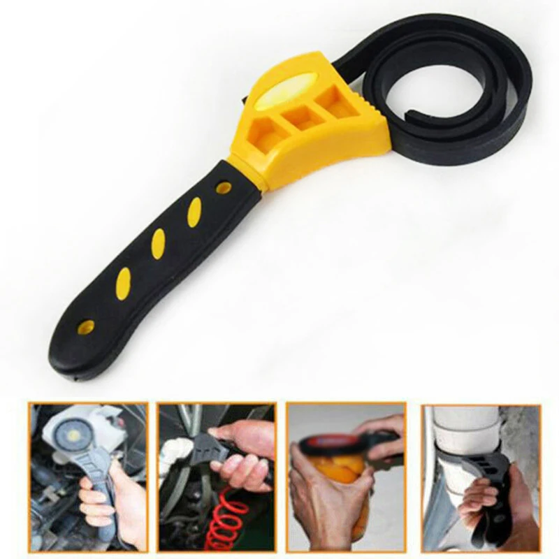 

Multi-function Rubber Strap Wrench Adjustable Spanner For Any Shape Opener Tool Rubber Best Selling 2019 Product