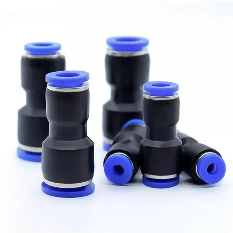 50/200 PCS Pneumatic Fittings Plastic Connector PU 4mm 6mm to 8mm 10mm Air Water Hose Tube Push-in Straight Gas Quick Connectors