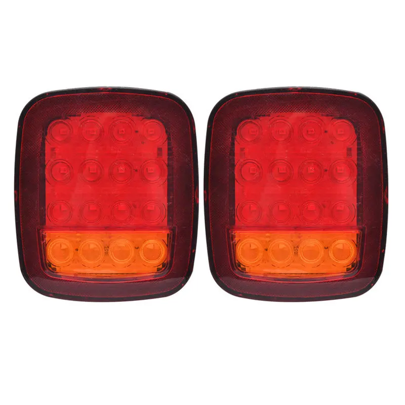 

For Jeep Wrangler TJ CJ YJ JK 2Pcs LED Tail Light Rear Lamps 12V 24V Brake Reverse Light Turn Signal Light Daytime Running Light