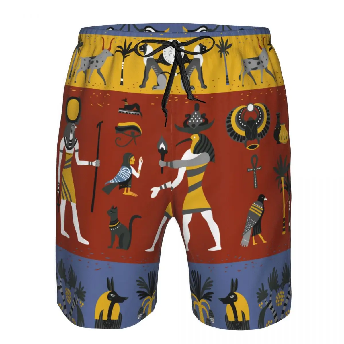 

Mens Swimwear Swim Short Trunk Ancient Egyptian Religion Pattern Beach Board Shorts Swimming Surffing shorts