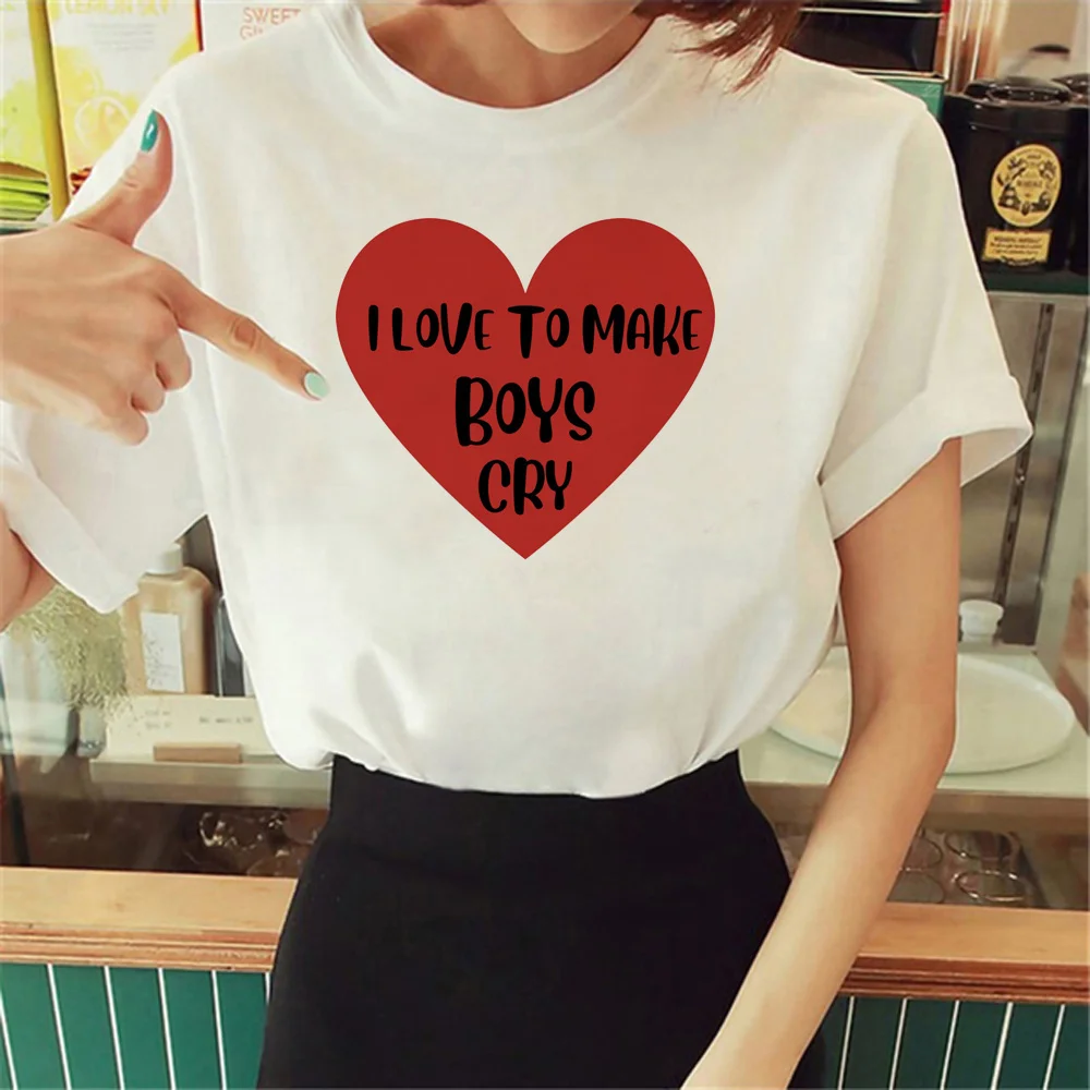 

Женская футболка с принтом «i Love to Make Boys Cry», Y2K