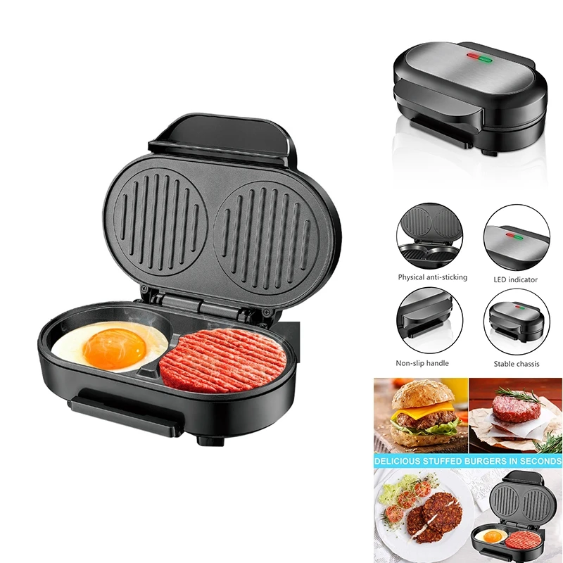 Hamburger Maker Multifunction Double Round Burger Press Patty Maker For Egg Stuffed Burgers Beef Burger