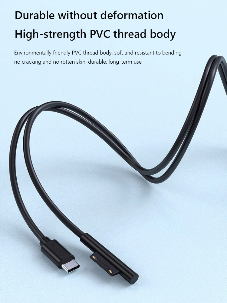 Fast Charging USB C Power Supply Tablet Chargers Accessories for Microsoft Surface Pro 3 4 5 6 Charger Cable