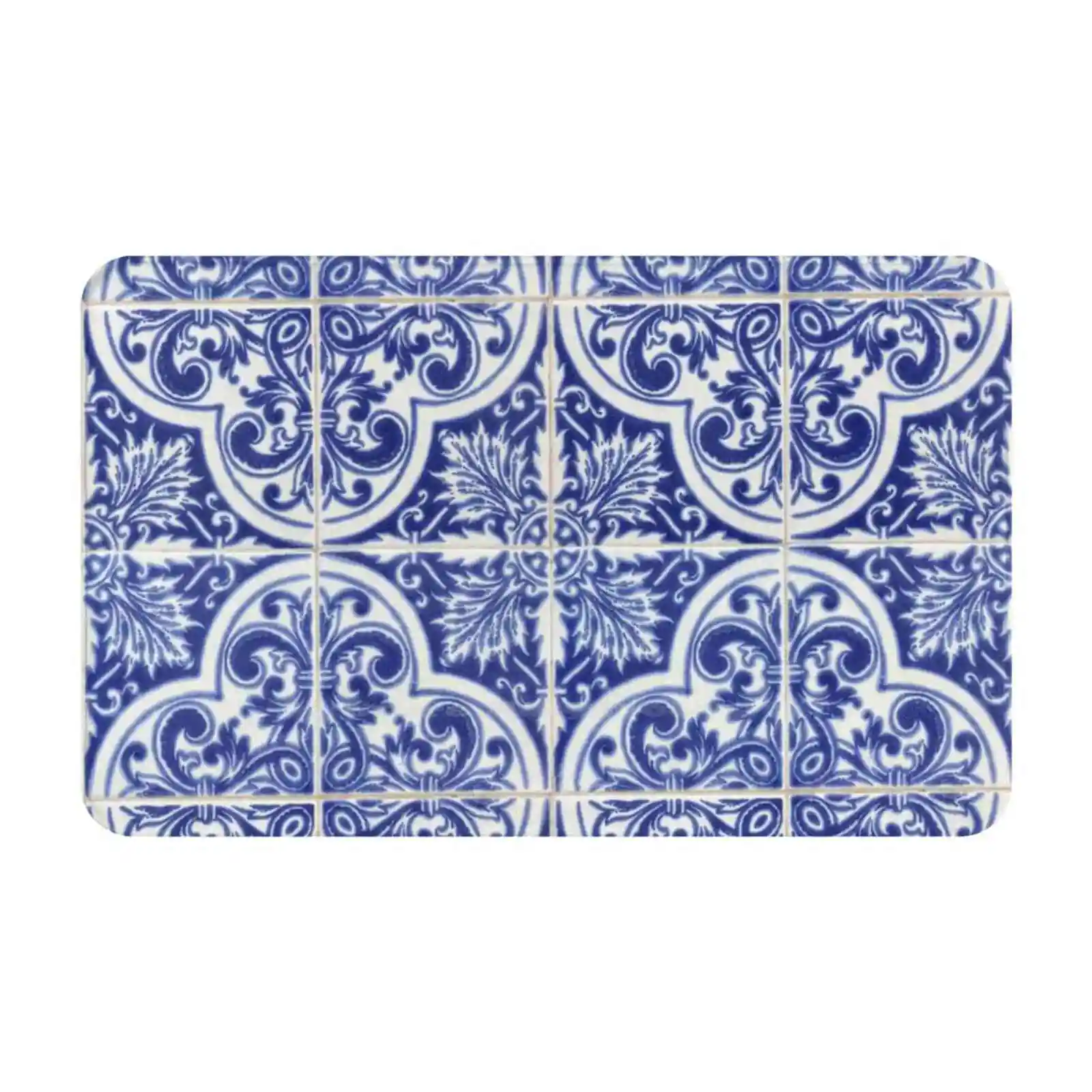 Piastrelle Portoghesi Blu Navy Azulejos Comodo Zerbino Tappeto Tappeto Pad Per Piedi Piastrelle Blu Samby Portogallo Portoghese Incredibile