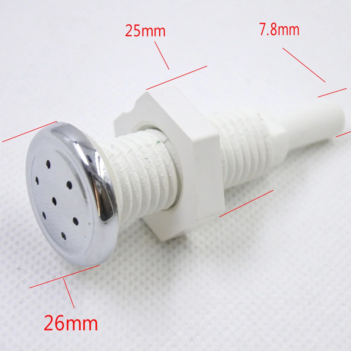 7-hole Screw Straight Massage Bathtub Bubble Nozzle Chromed Cap PVC Body Spa Air Bubble Jet Nozzle Bathroom Hardware Set Bathroom Hardware Accessories