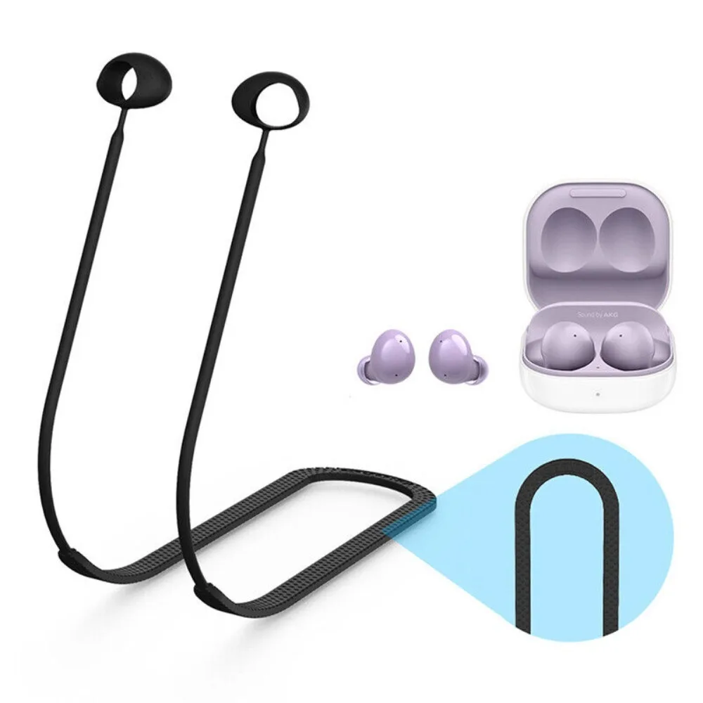 Silicone Rope Anti-Lost Earbuds Strap Flexible Waterproof Anti Loss ...