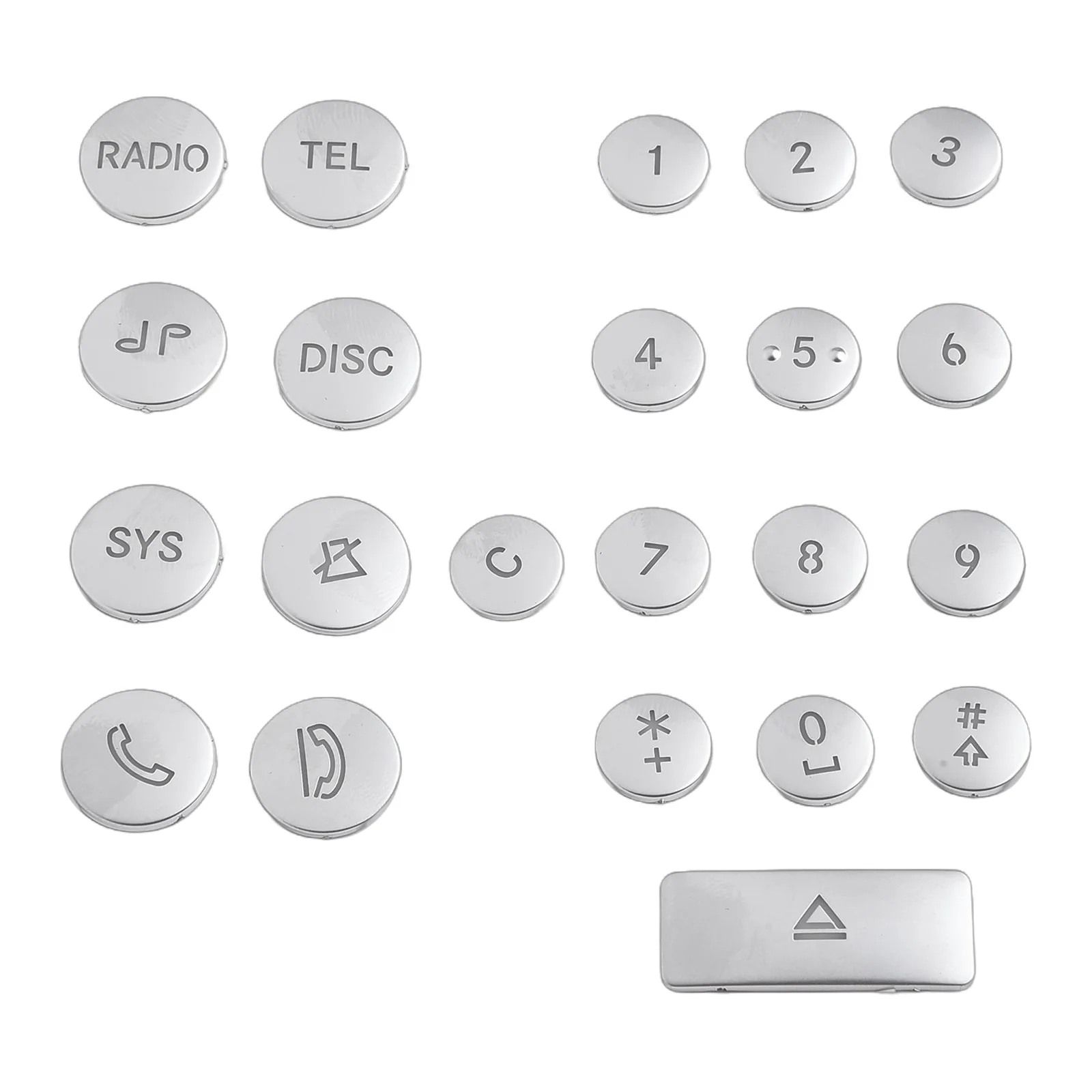 

For Mercedes-Benz C Class Car Decor CD Panel Button Trim Silver 1 Set ABS Car Air Condition Decor Easy To Install 100% Brand New