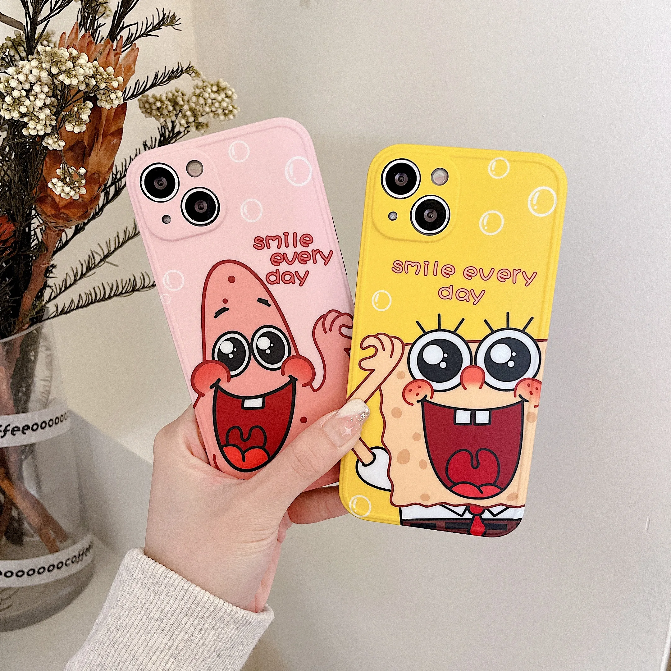 Fashion Cute Baby Pattern Soft Phone Shell Per Iphone 14 14Pro 12 12Pro 12Promax 13 13Promax 11 X Xs Xr Soft Shell Con Bordo Dritto