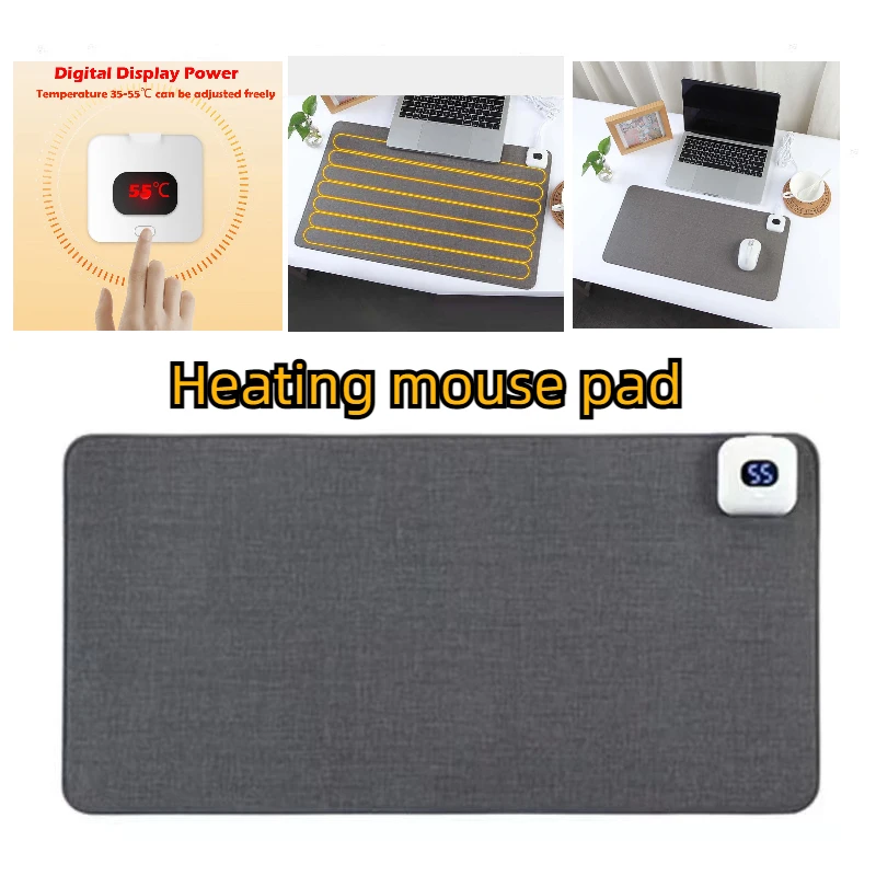 Heated Mouse Pad, Electric Warm Desk Pad with 3 Levels Heating, Large  Gaming Mouse Pad, Heated Keyboard Pad/Heating Desk Pad/Warm Office Desk  Mat/Foot