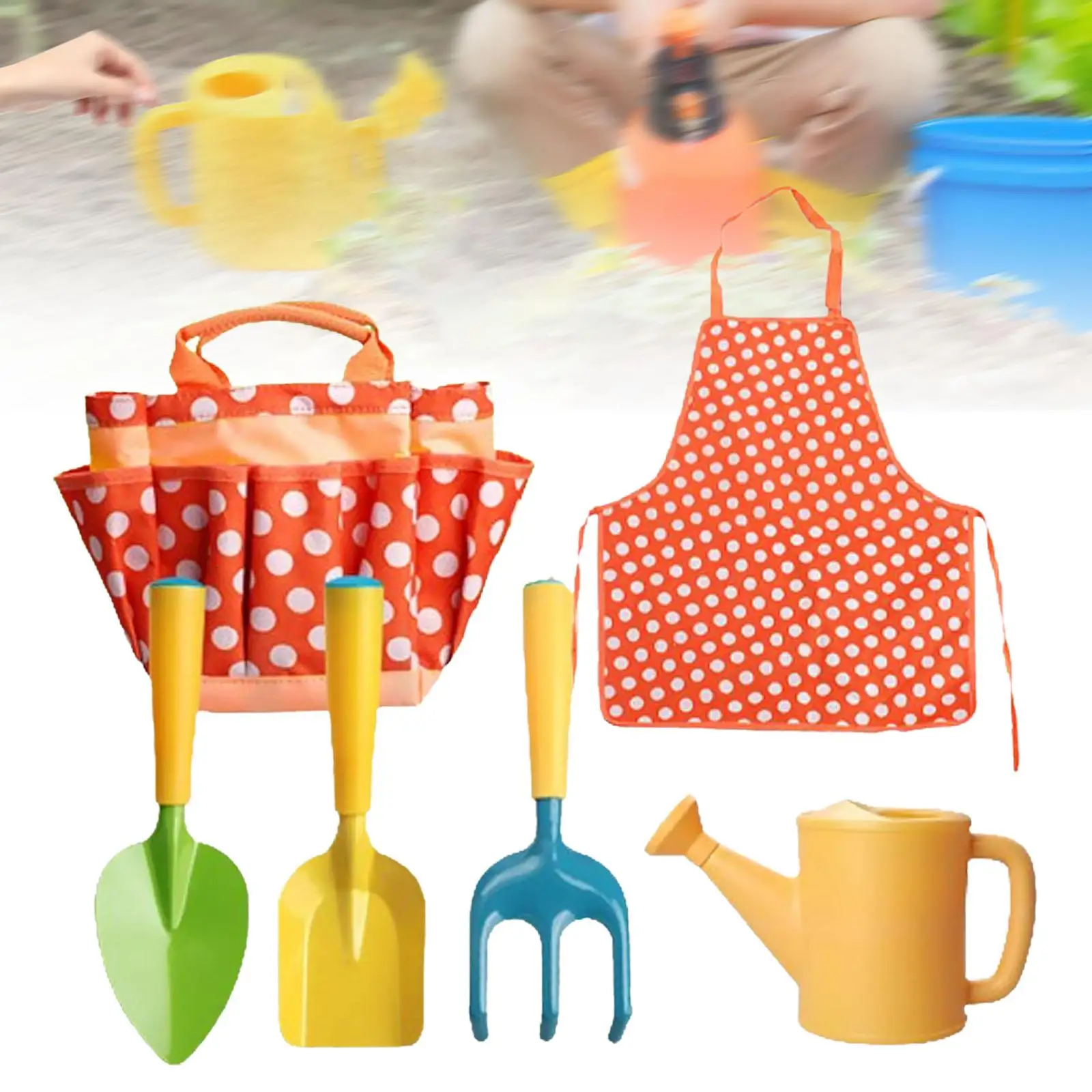 Kids Gardening Set Multifunctional Pointed Shovel Watering Can Hand Tool